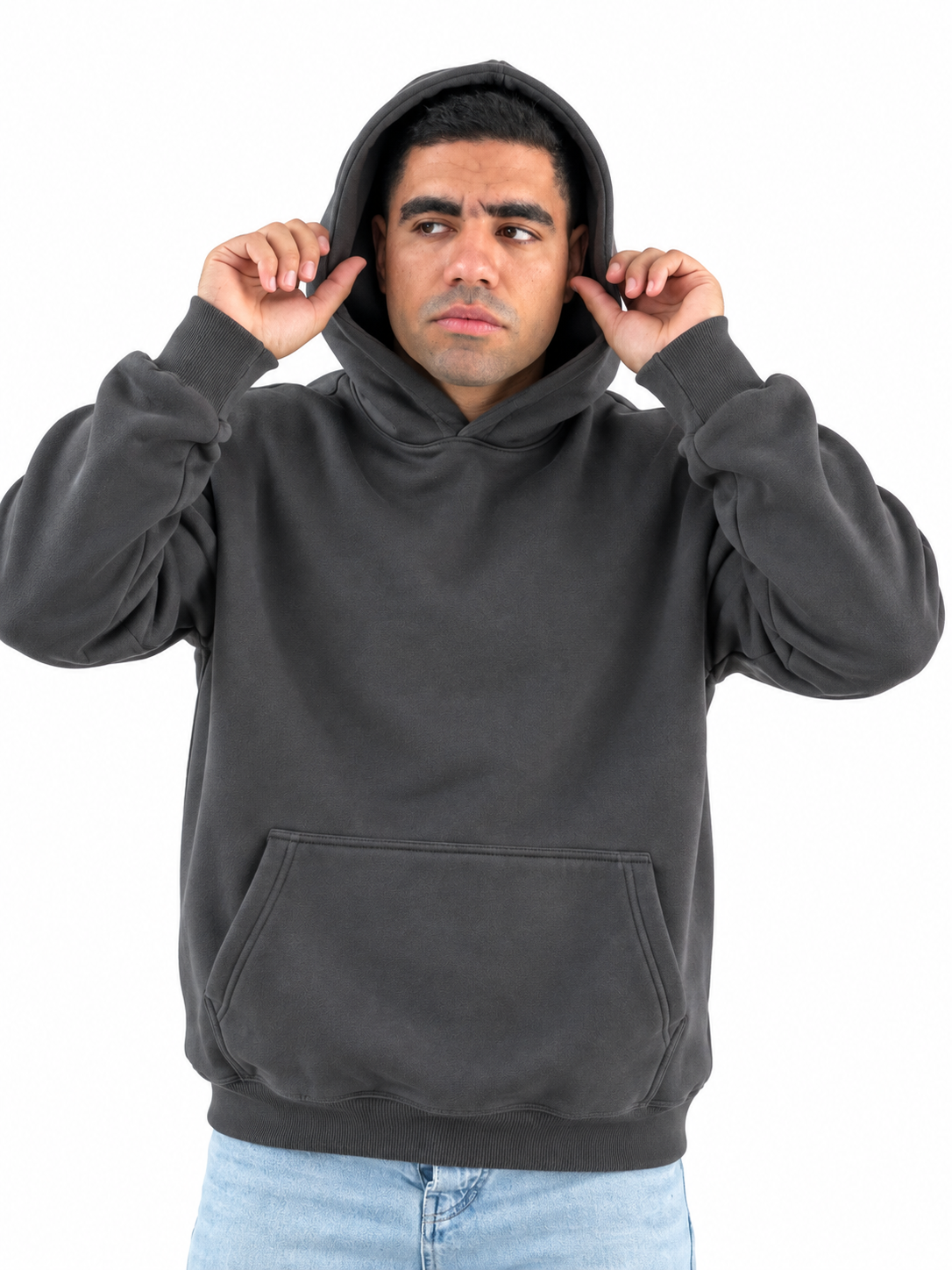 Hoodie oversized-steel Grey