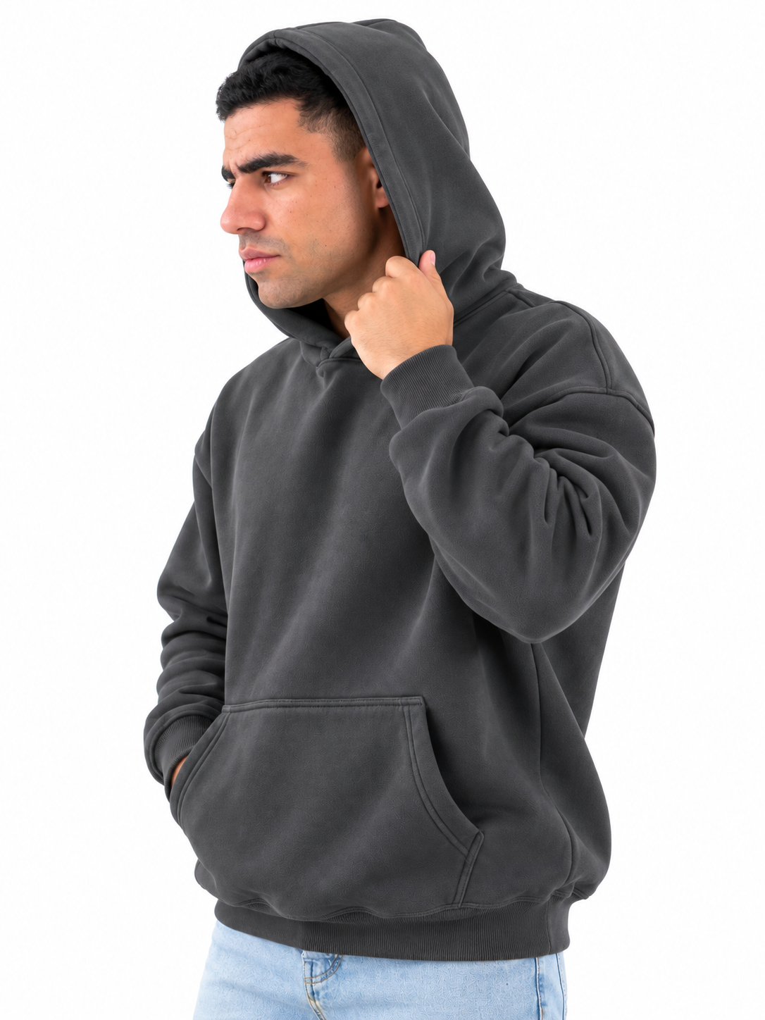 Hoodie oversized-steel Grey