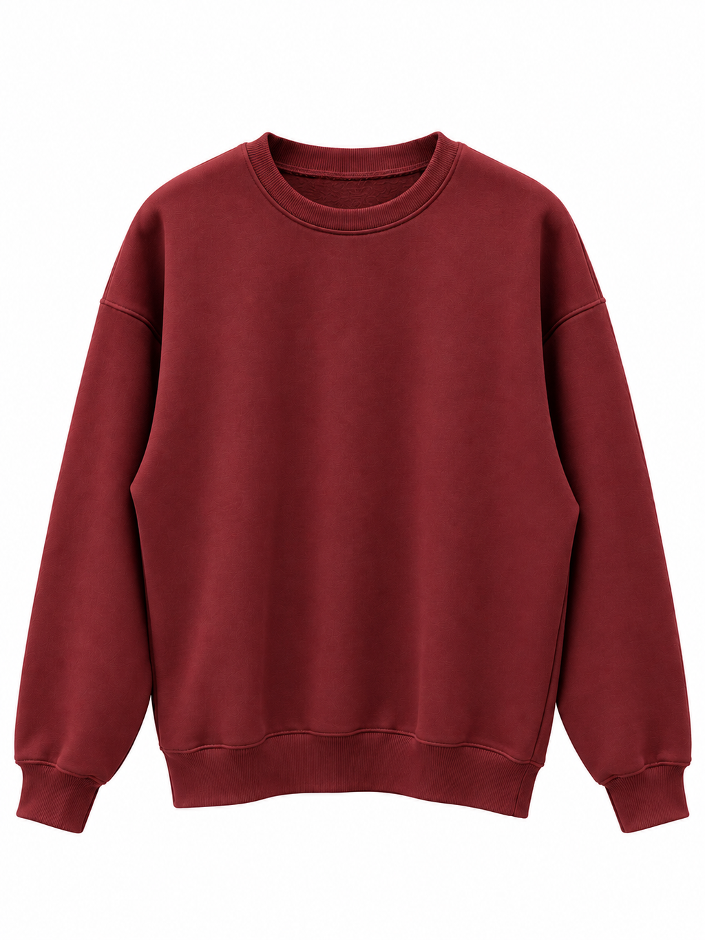 Round Crewneck-Burgundy