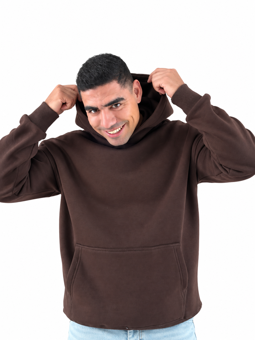 Hoodie oversized- Brown