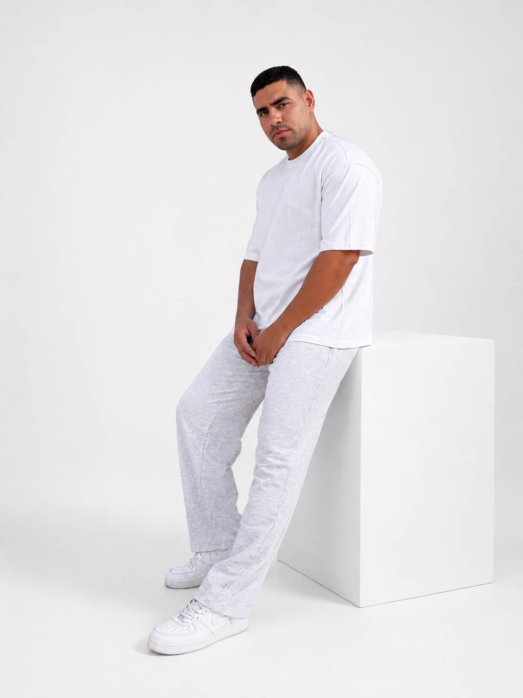 Wide Leg Pants | Light grey