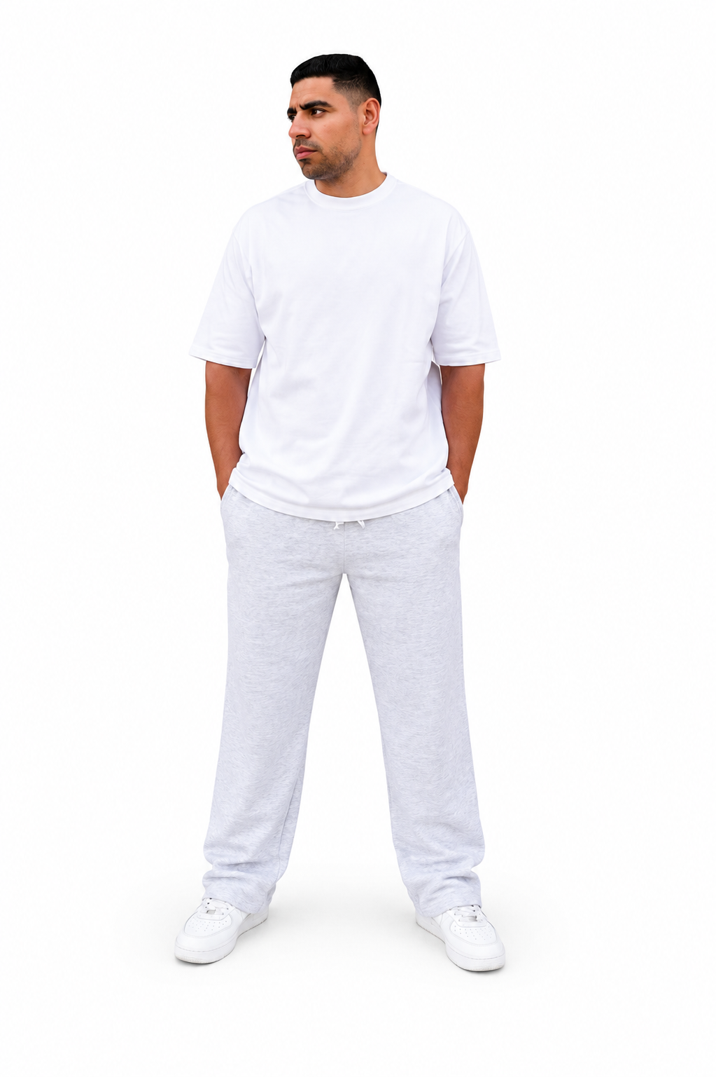 Wide Leg Pants | Light grey